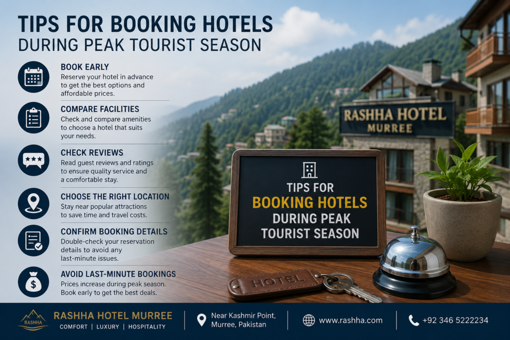 Tips for Booking Hotels During Peak Tourist Season in Murree